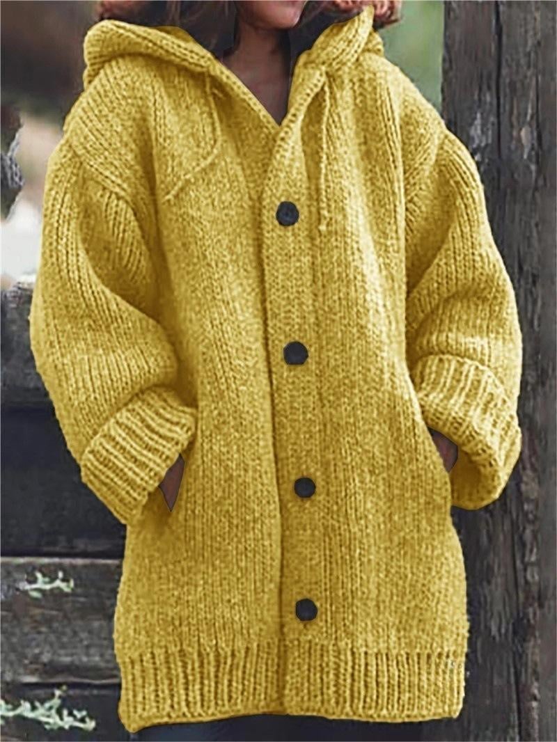Tilde | Dame Hætte Strikcardigan for Komfort