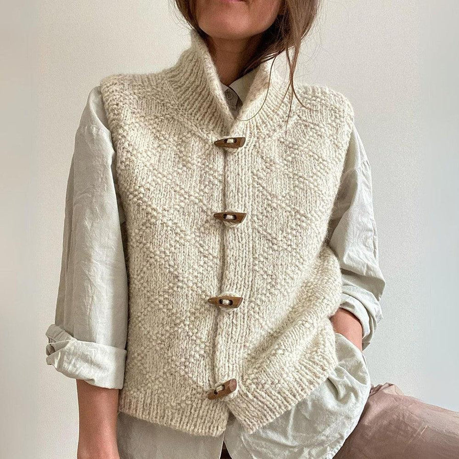 Freja | Stilfuld Strikket Kort Damevest