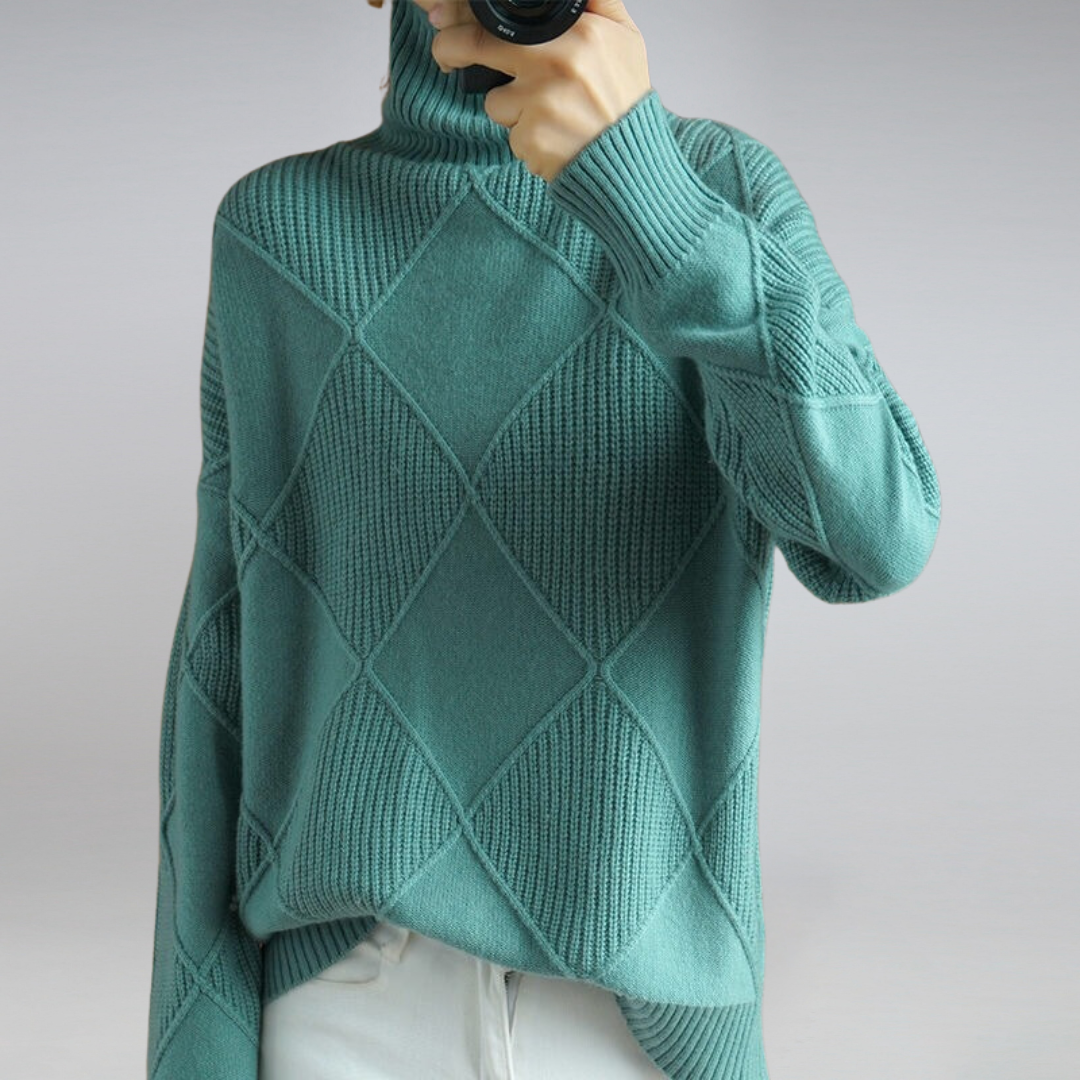 Liv | Vinterklar Dame Cashmere Rullekrave Sweater