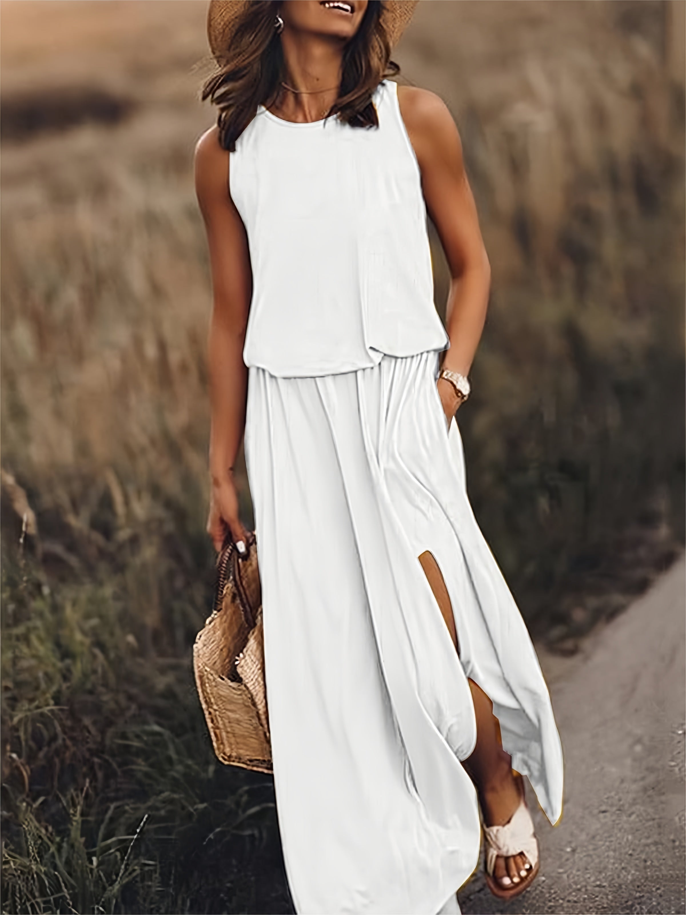 Maxi Boho Kjole i Elegant Stil Til Kvinder