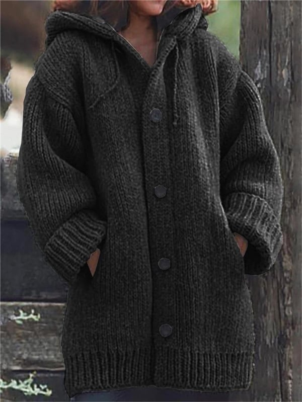 Tilde | Dame Hætte Strikcardigan for Komfort