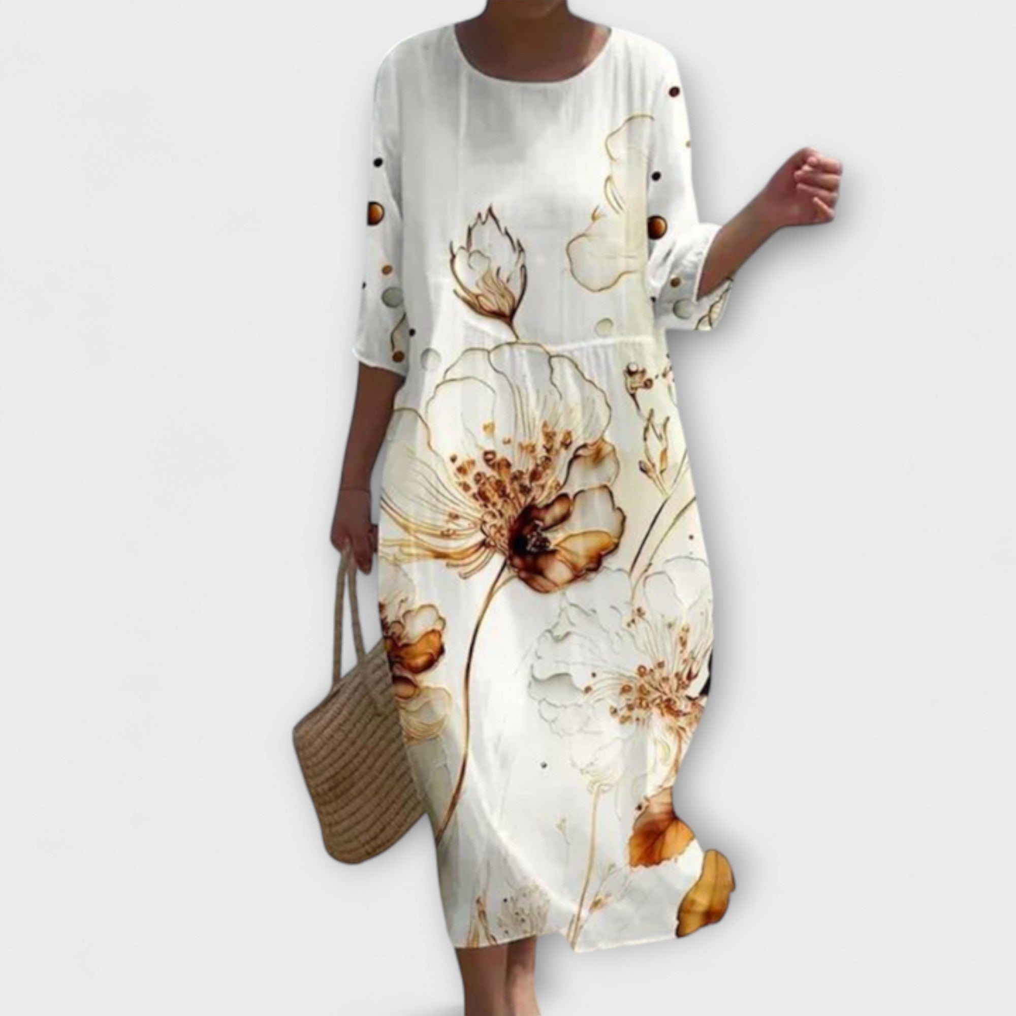 Sofie | Elegant Blomstret Sommerkjole