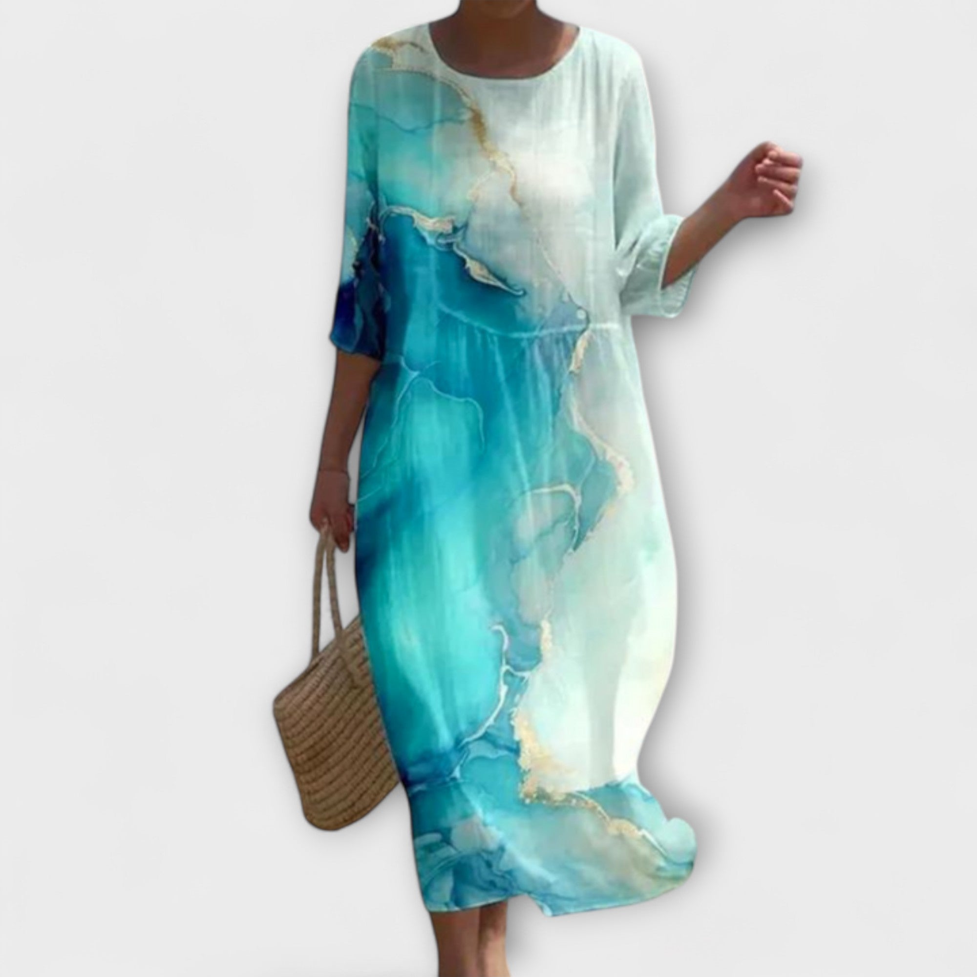 Sofie | Elegant Blomstret Sommerkjole