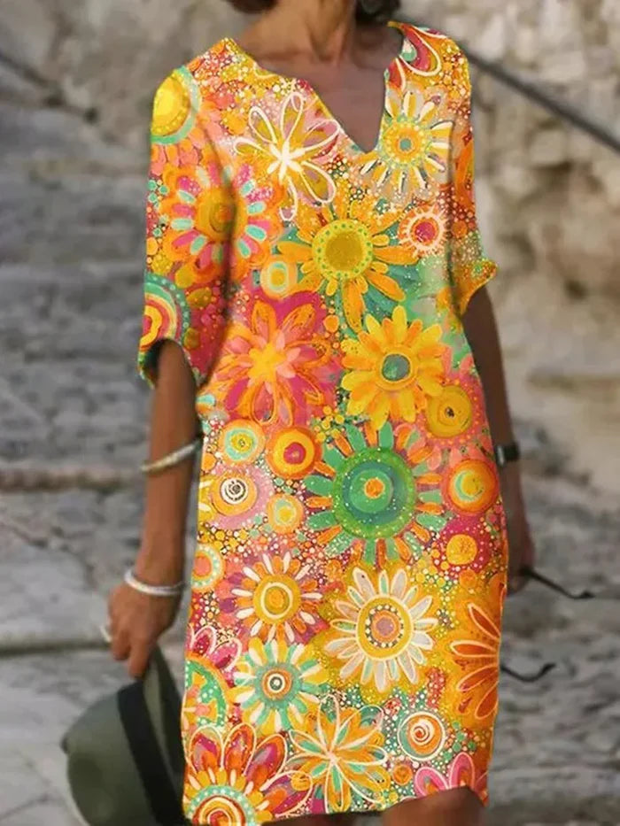Alva | Sommerkjole med Blomsterprint