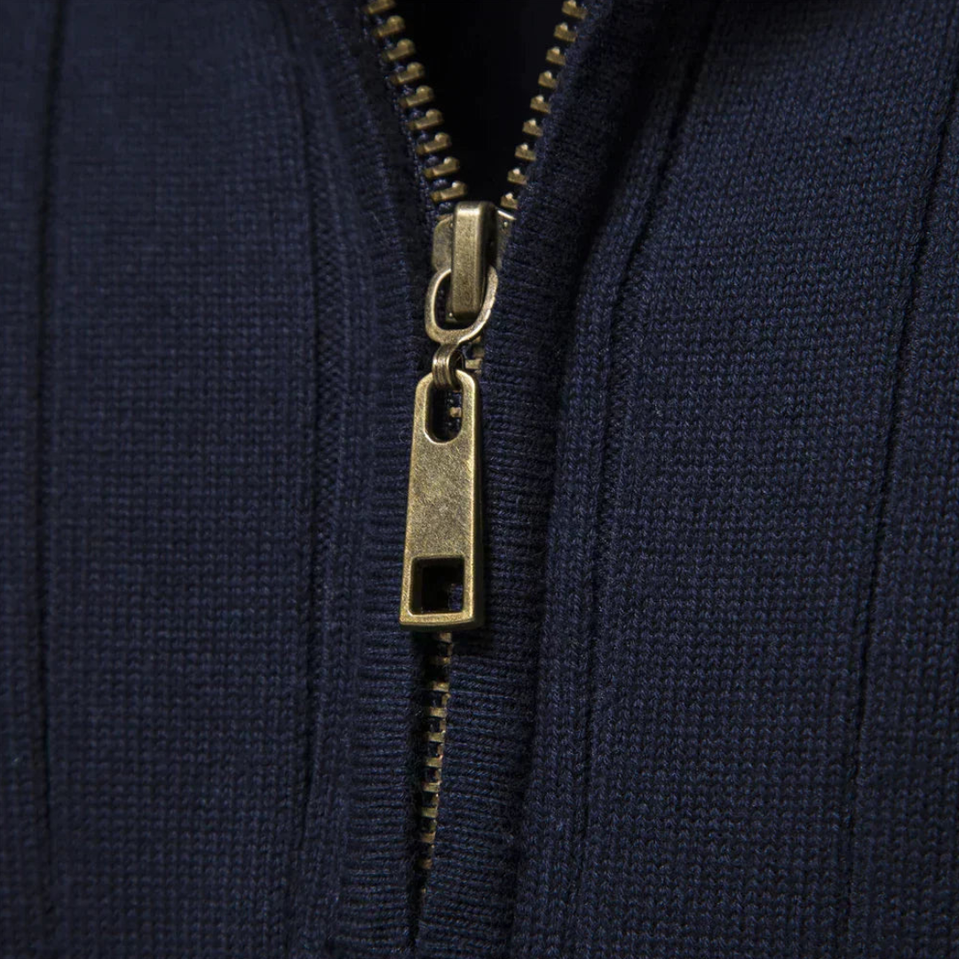 Jesper | Langærmet sweater med lynlås til mænd