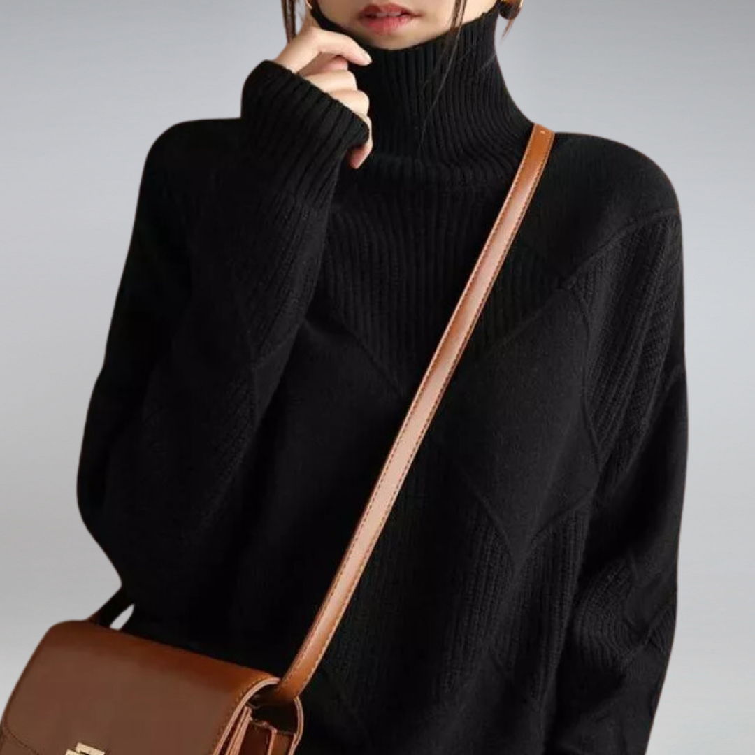 Rebekka | Blød Dame Cashmere Rullekrave til Vinter