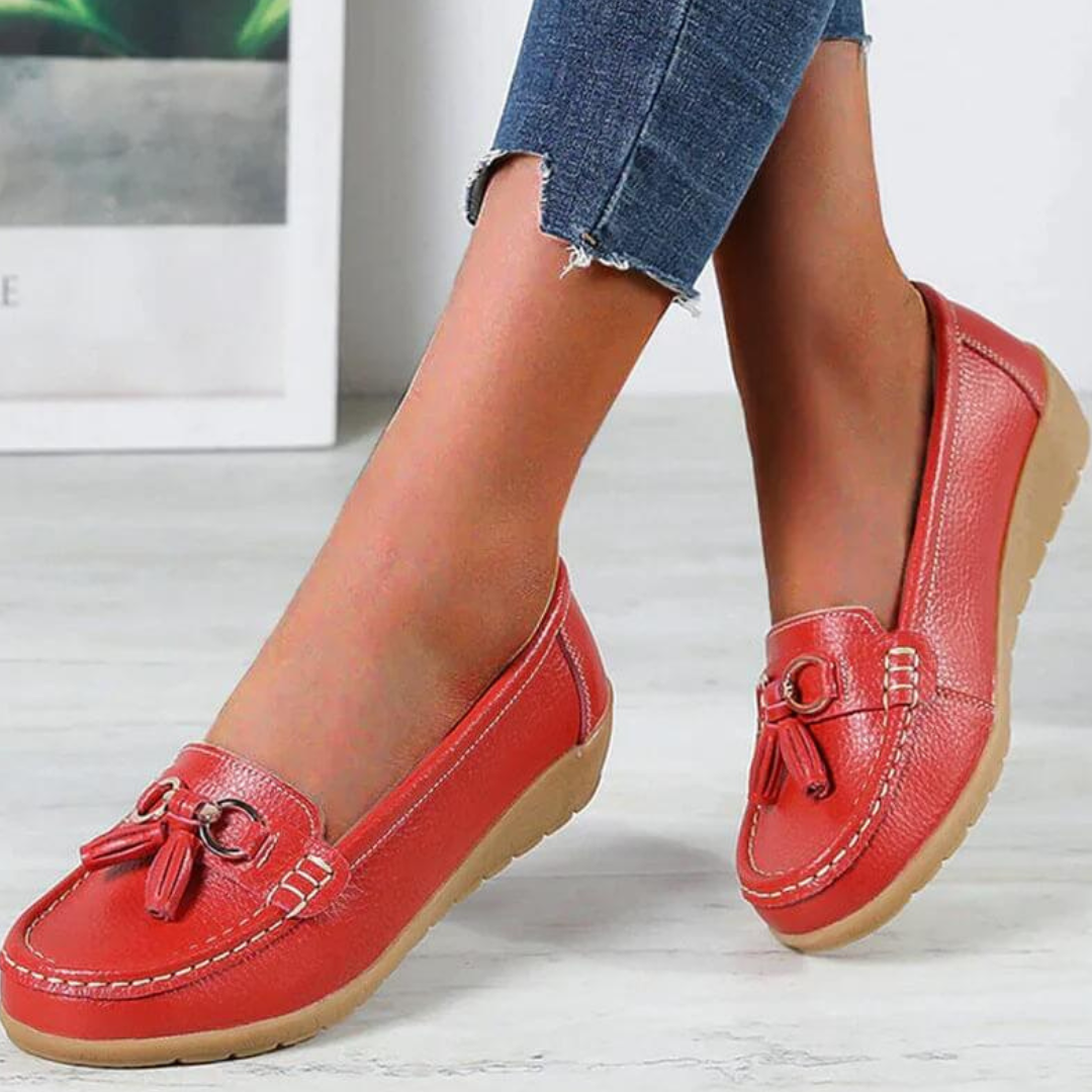 Afslappede slip-on sko med kvaster