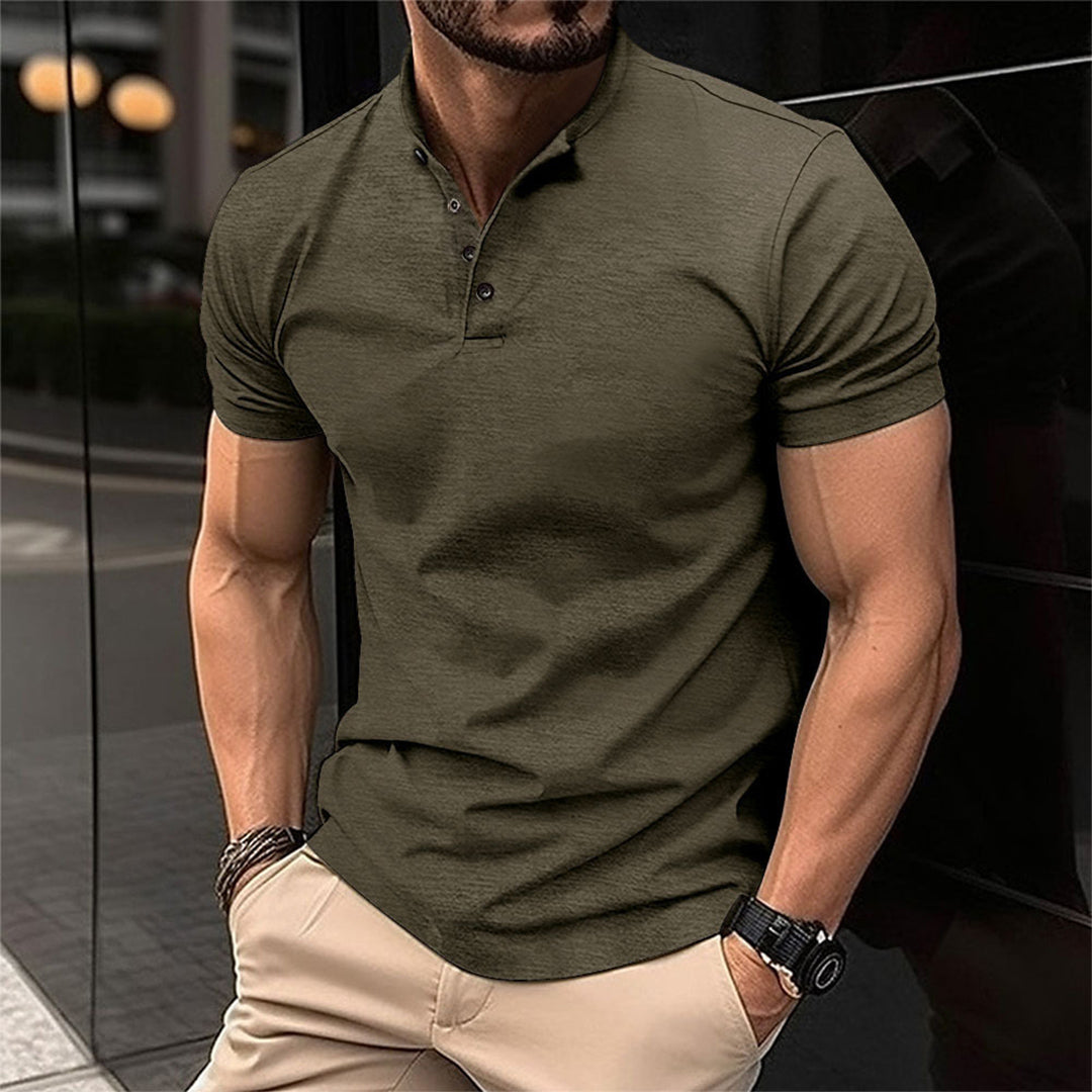 Noah | Musclefit Polo med Knaplukning