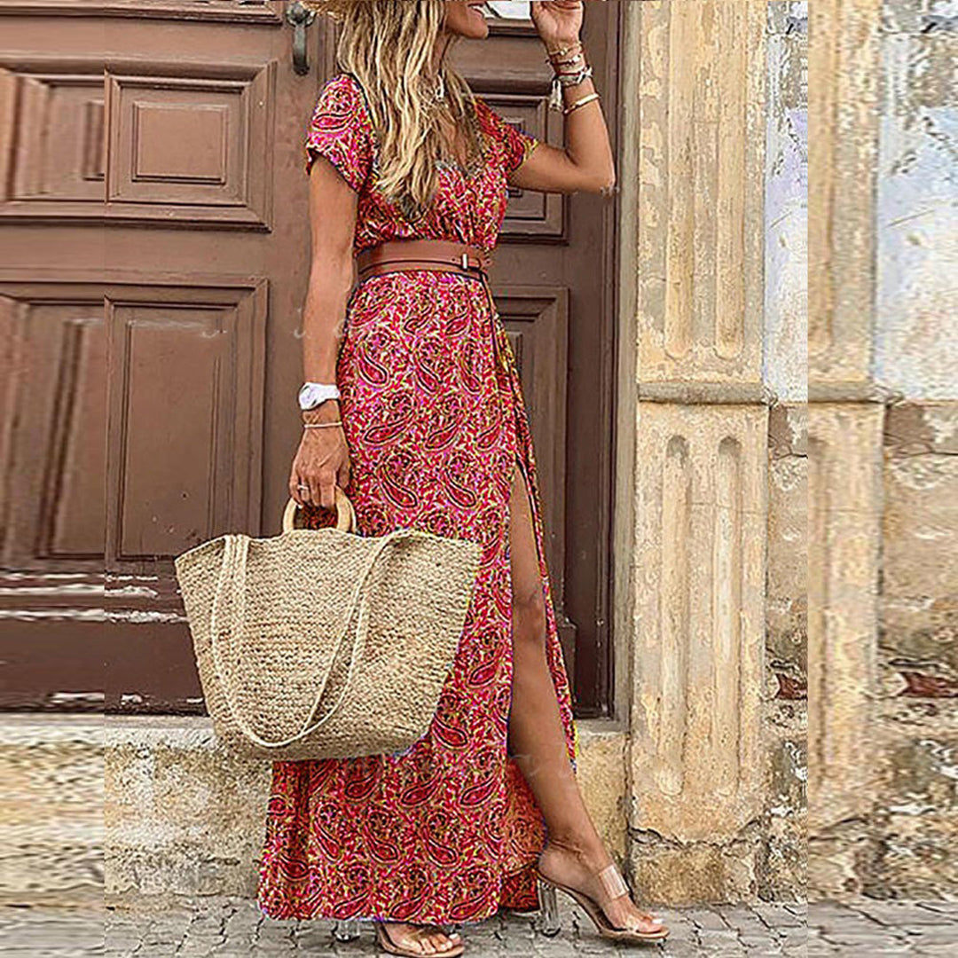 Stilfuld og Elegant Boho Kjole til Kvinder