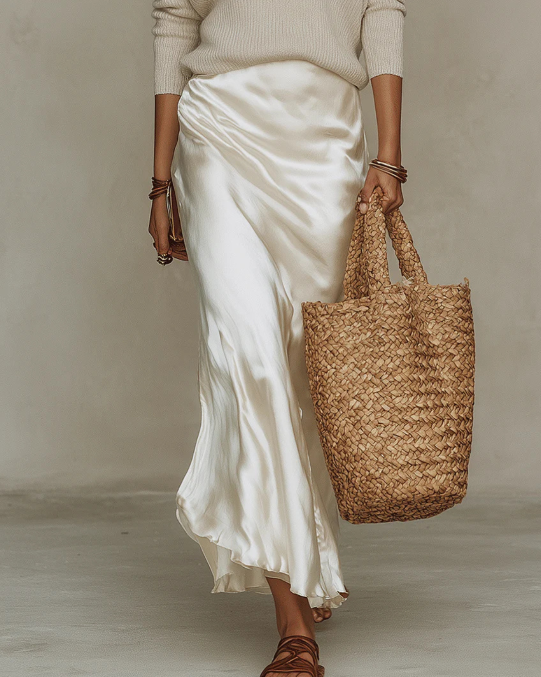 Camilla™ | Satin midi kjole