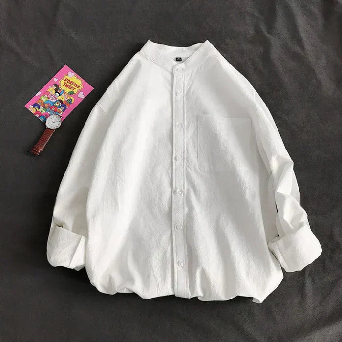 Forårsbluse med praktisk lomme design