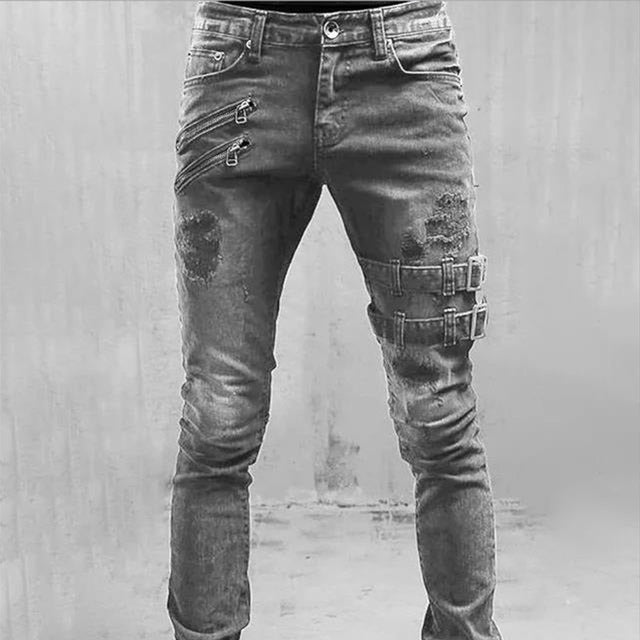 William | Jeans med gotisk spænde til mænd