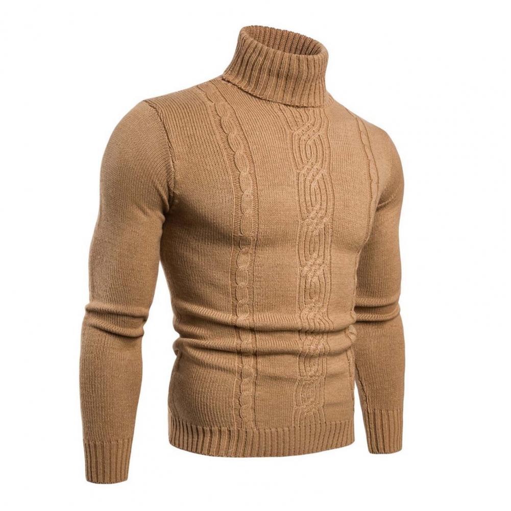 Lucas | Sweater i bomuld med høj hals til mænd