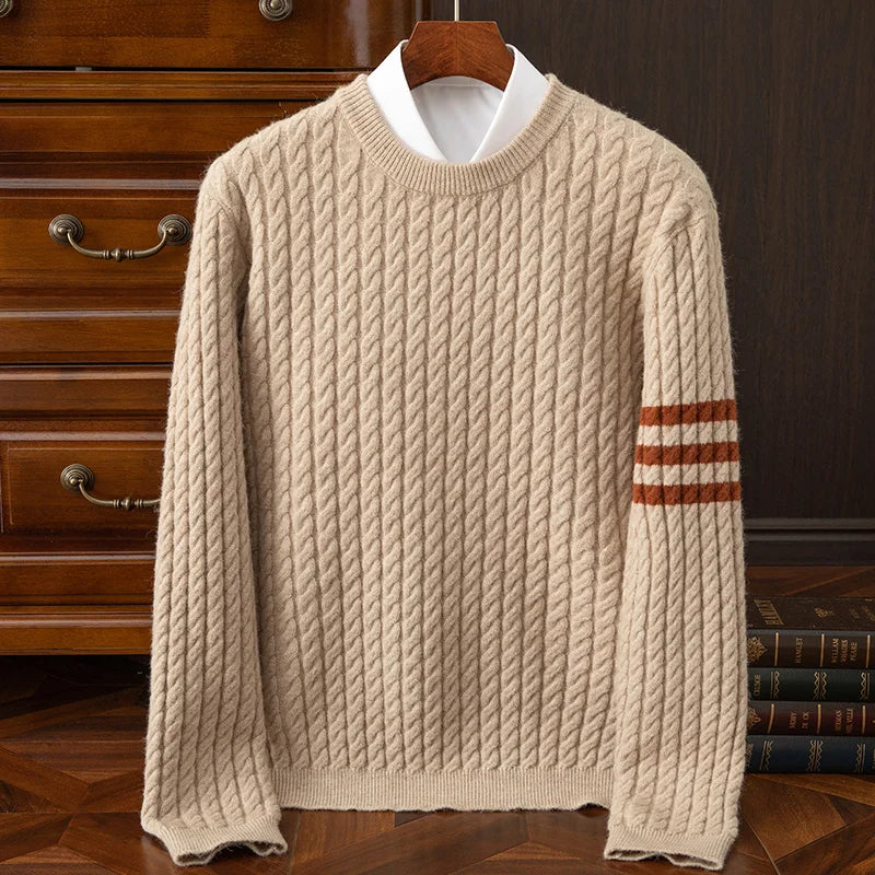 Christian | Sweater med stribede detaljer til mænd