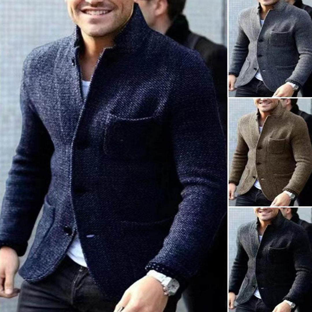 Anders | Cardigan med knapper i casual strik til mænd