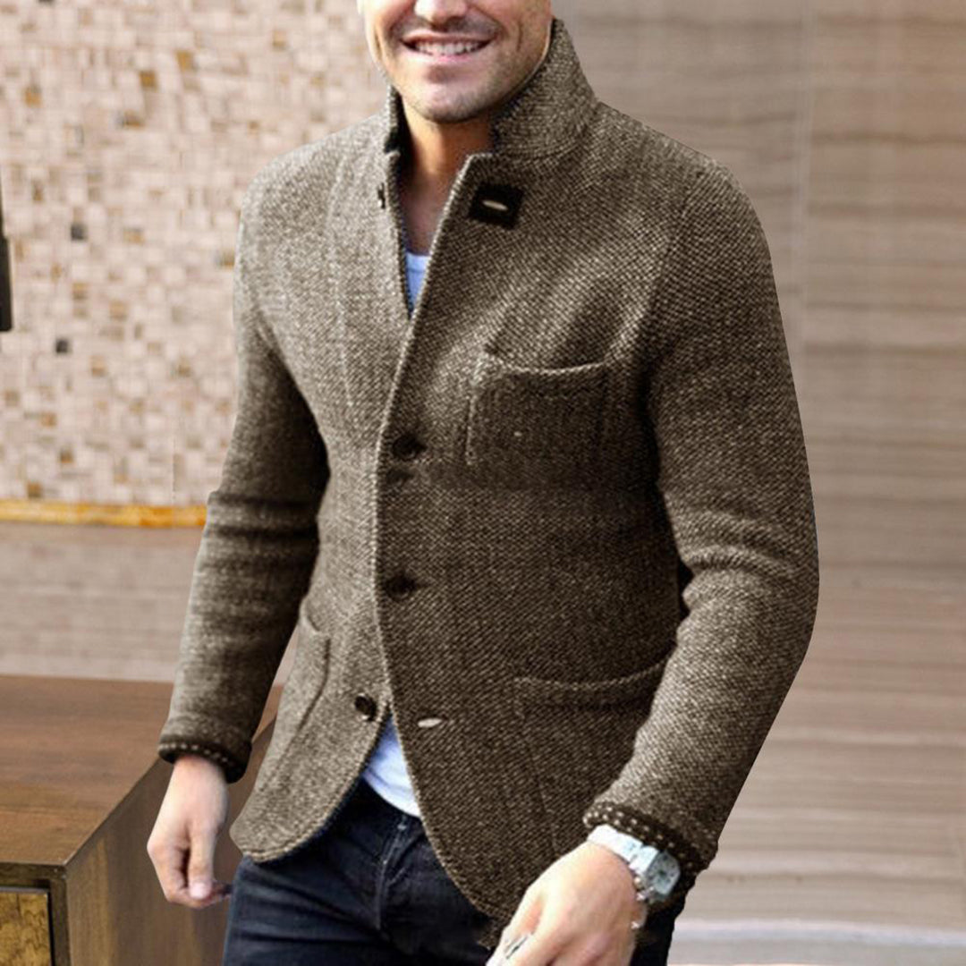 Anders | Cardigan med knapper i casual strik til mænd