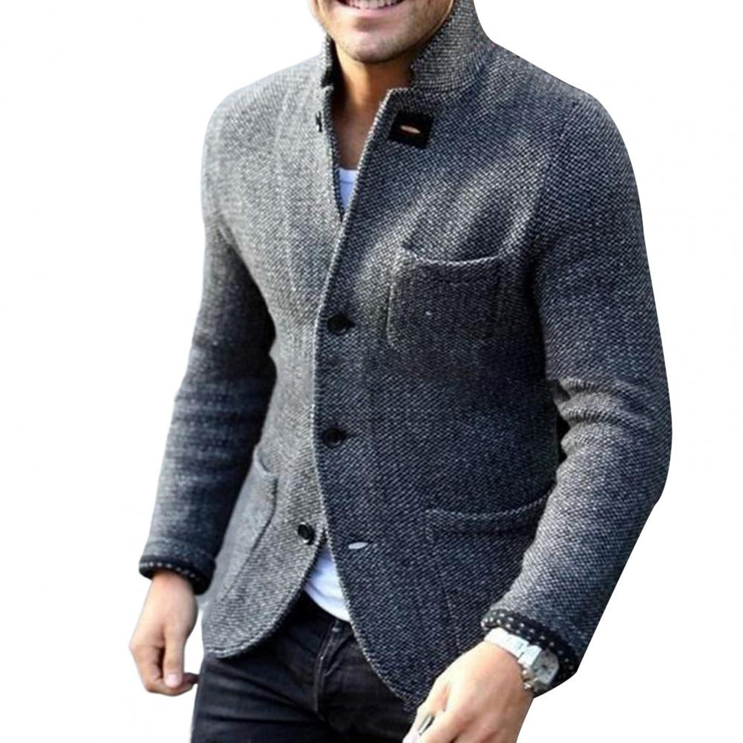 Anders | Cardigan med knapper i casual strik til mænd