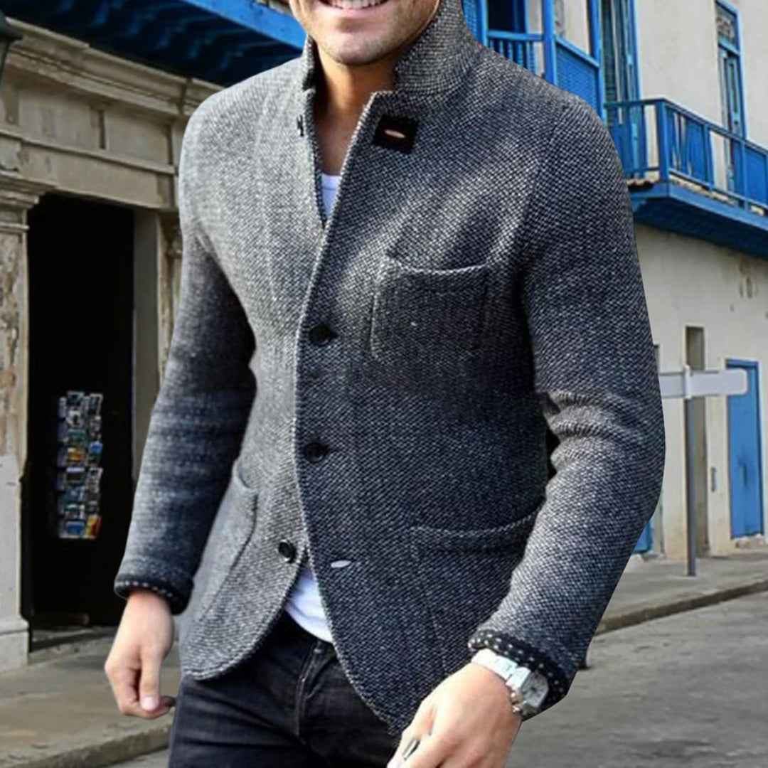 Anders | Cardigan med knapper i casual strik til mænd