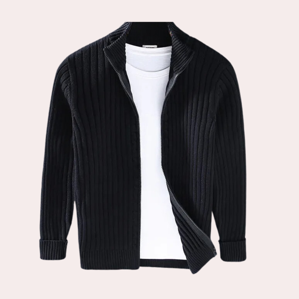 Jesper | Moderne cardigan med lynlås til mænd