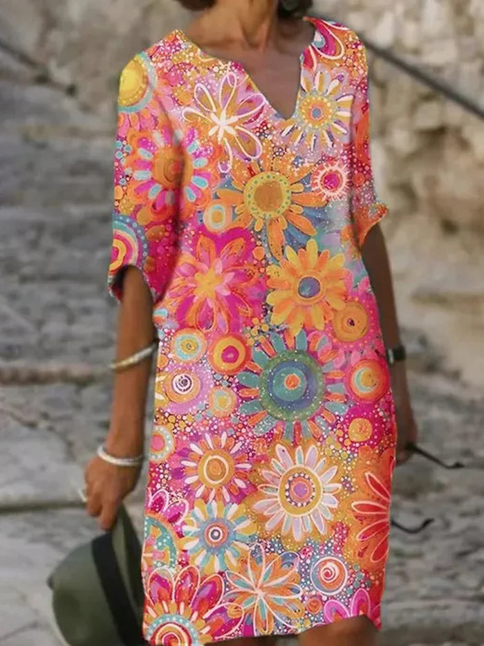 Alva | Sommerkjole med Blomsterprint