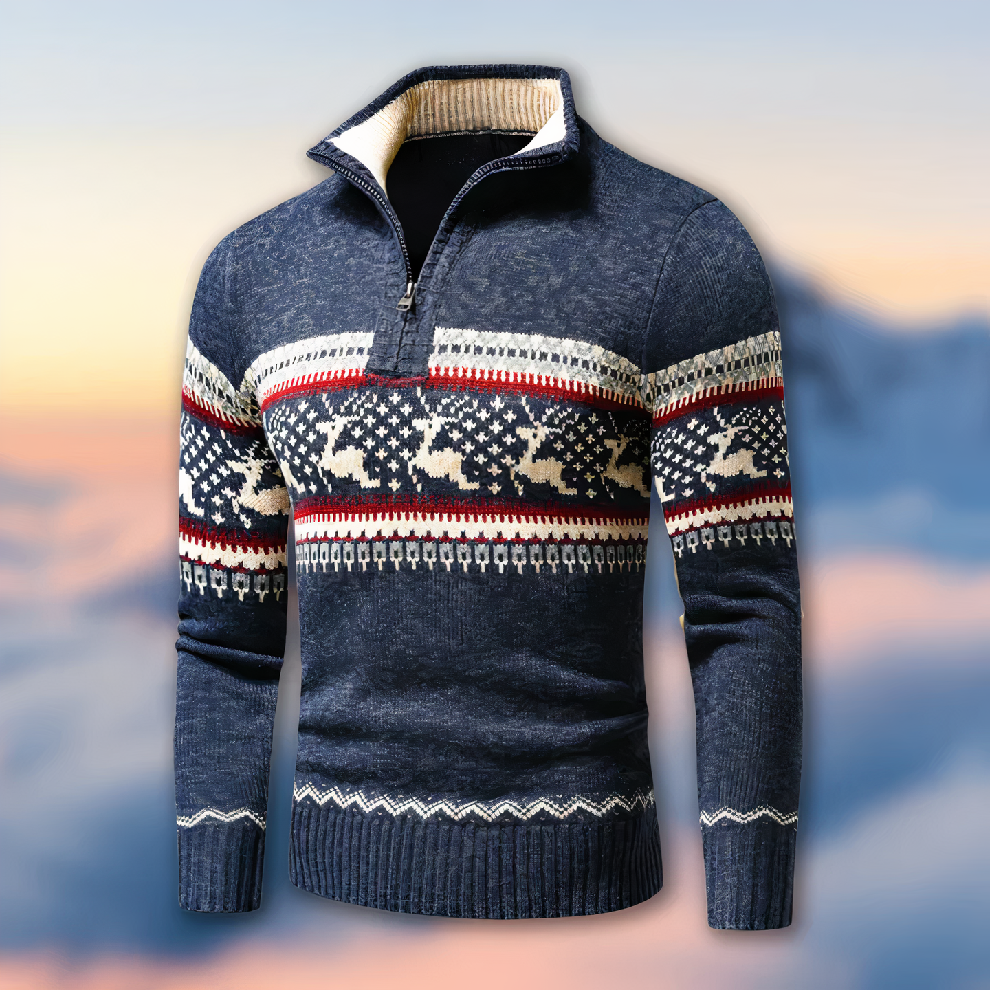 Jacob | Sweater med lynlås til mænd