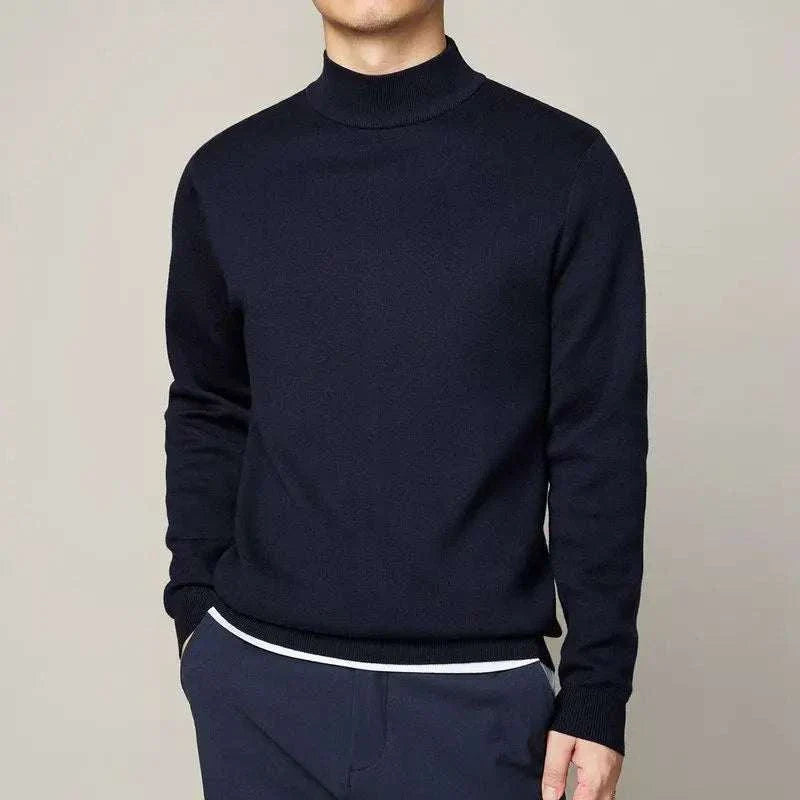 Søren | Sweater med høj krave og lynlås til mænd