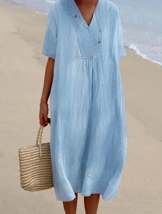 Susanne | Elegant Sommerkjole med V-Hals