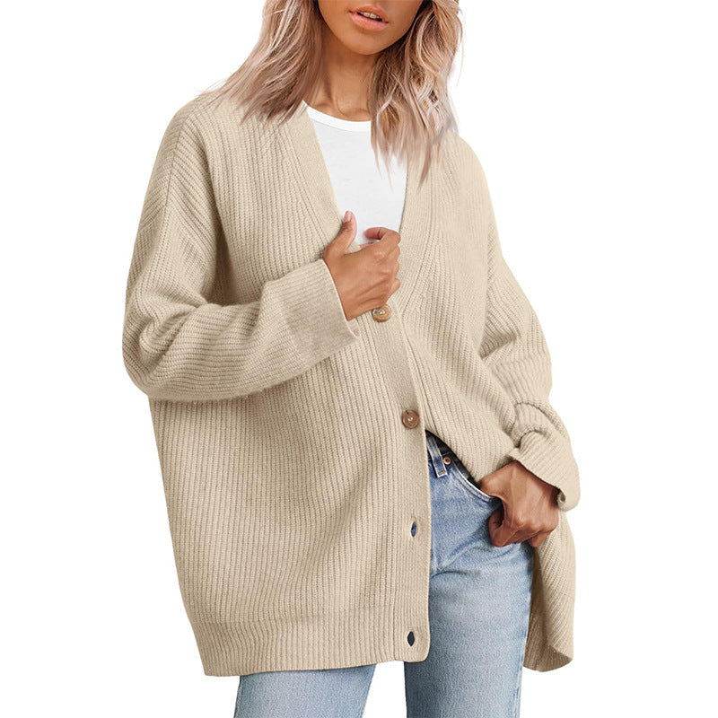 Ella | Dame Strikcardigan med Knapper