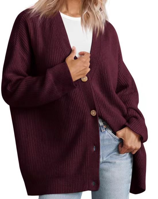 Ella | Dame Strikcardigan med Knapper