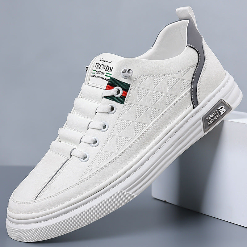Læder sneakers til mænd med stilfuldt design