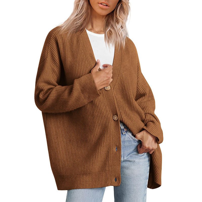 Ella | Dame Strikcardigan med Knapper