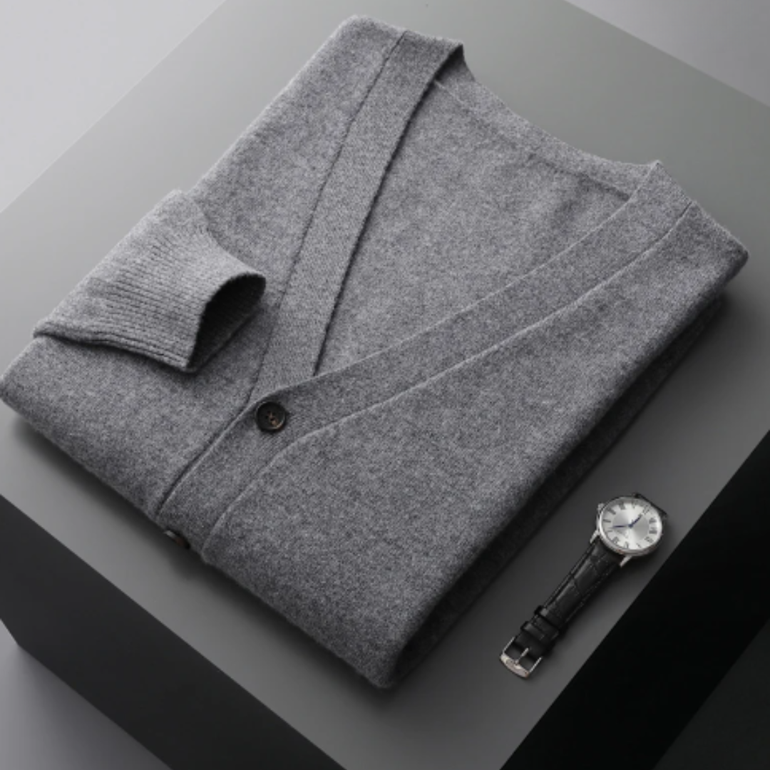Mathias | Casual strikcardigan til mænd
