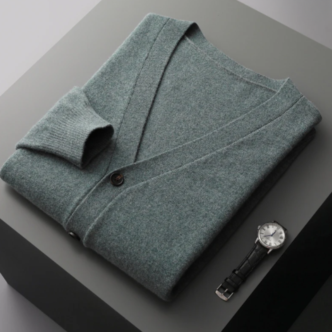 Mathias | Casual strikcardigan til mænd