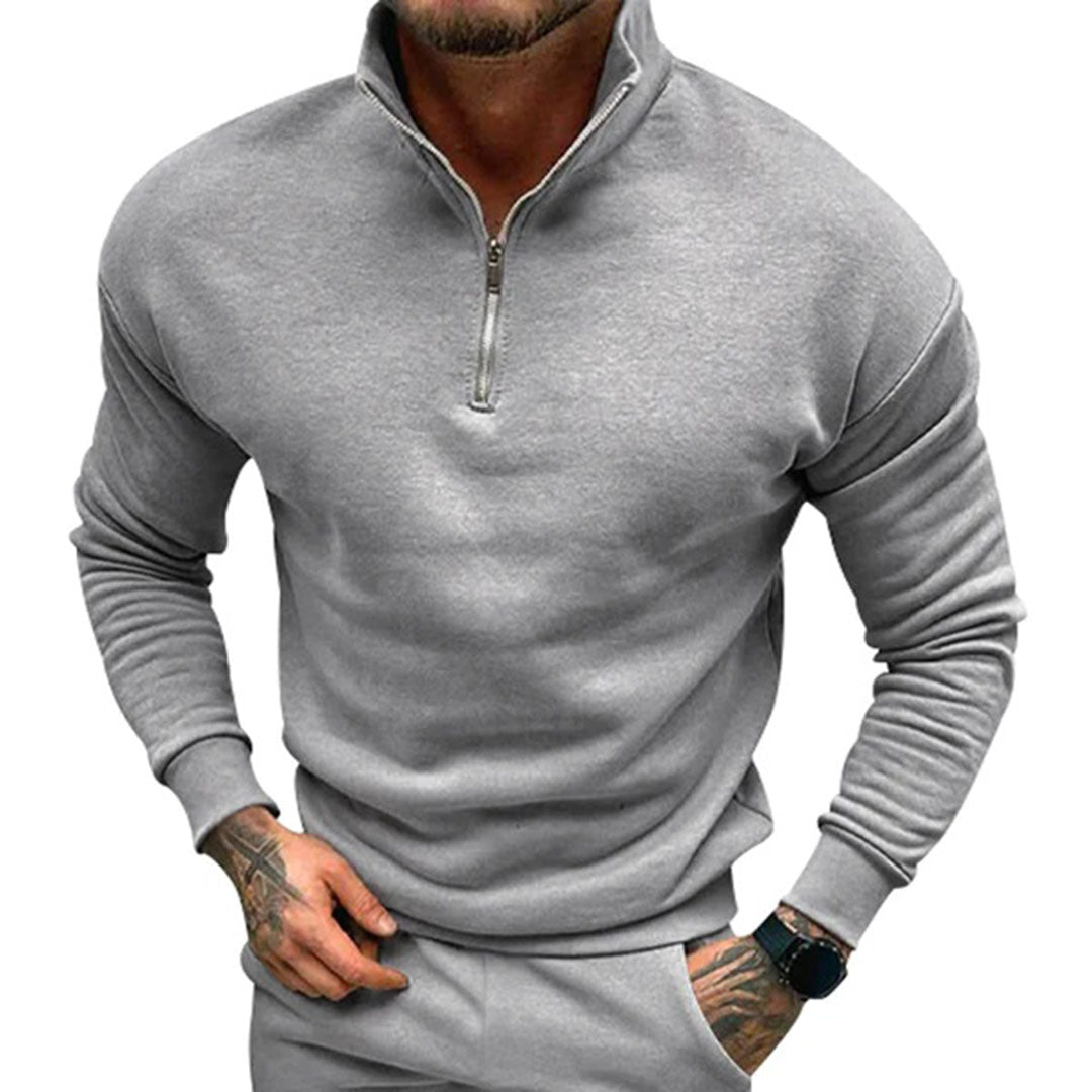 Herresweater med Høj Krave