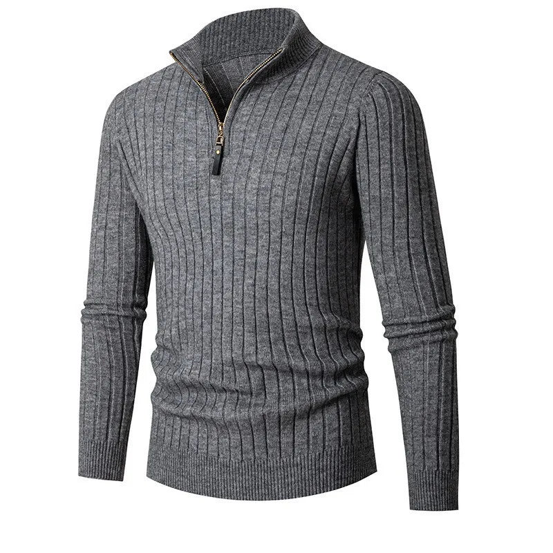 Benjamin | Sweater med halv lynlås til mænd