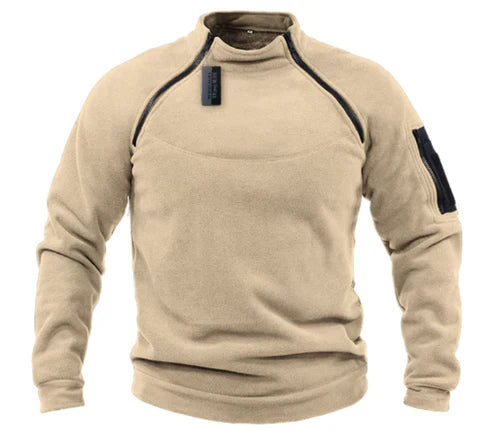 Jomartson - Militærstil Fleece-Pullover