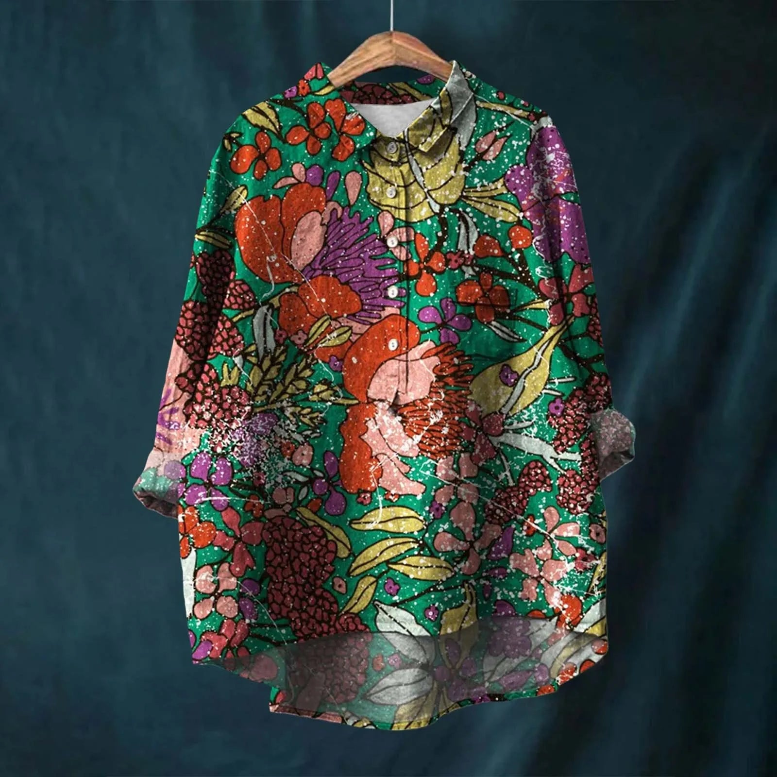Stilfuld bluse med blomsterprint til damer