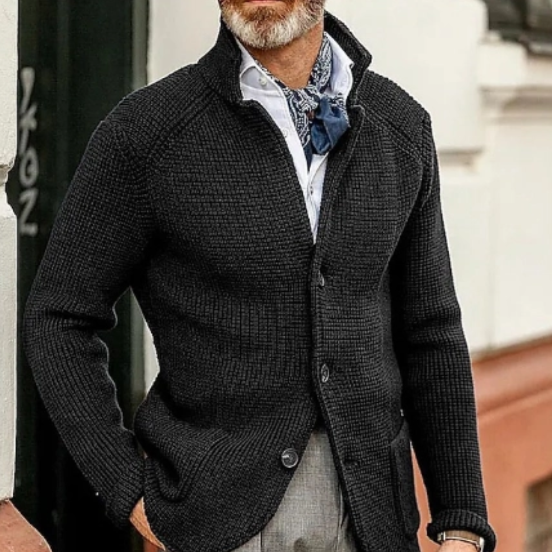 Mathias | Varm sweater med knapper til mænd