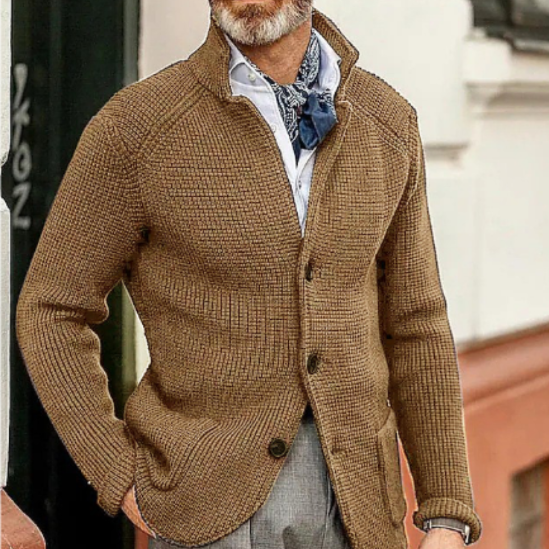 Mathias | Varm sweater med knapper til mænd