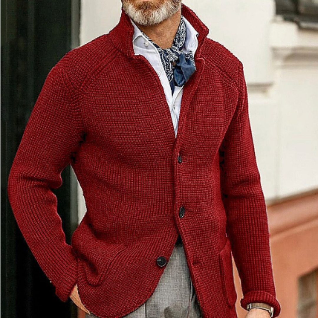 Mathias | Varm sweater med knapper til mænd
