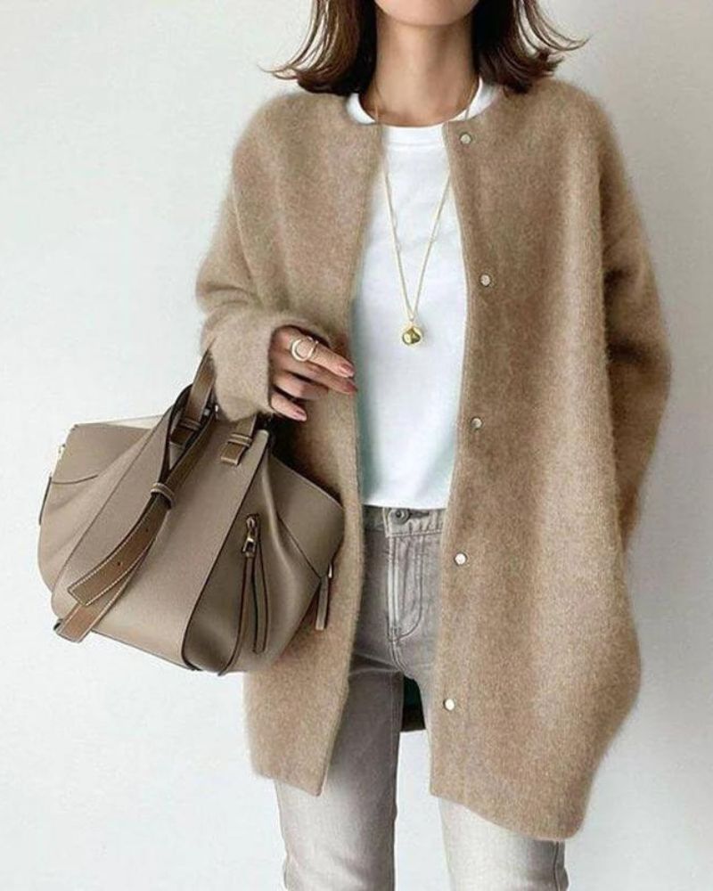 Julie | Lun Strikket Cardigan til Kvinder