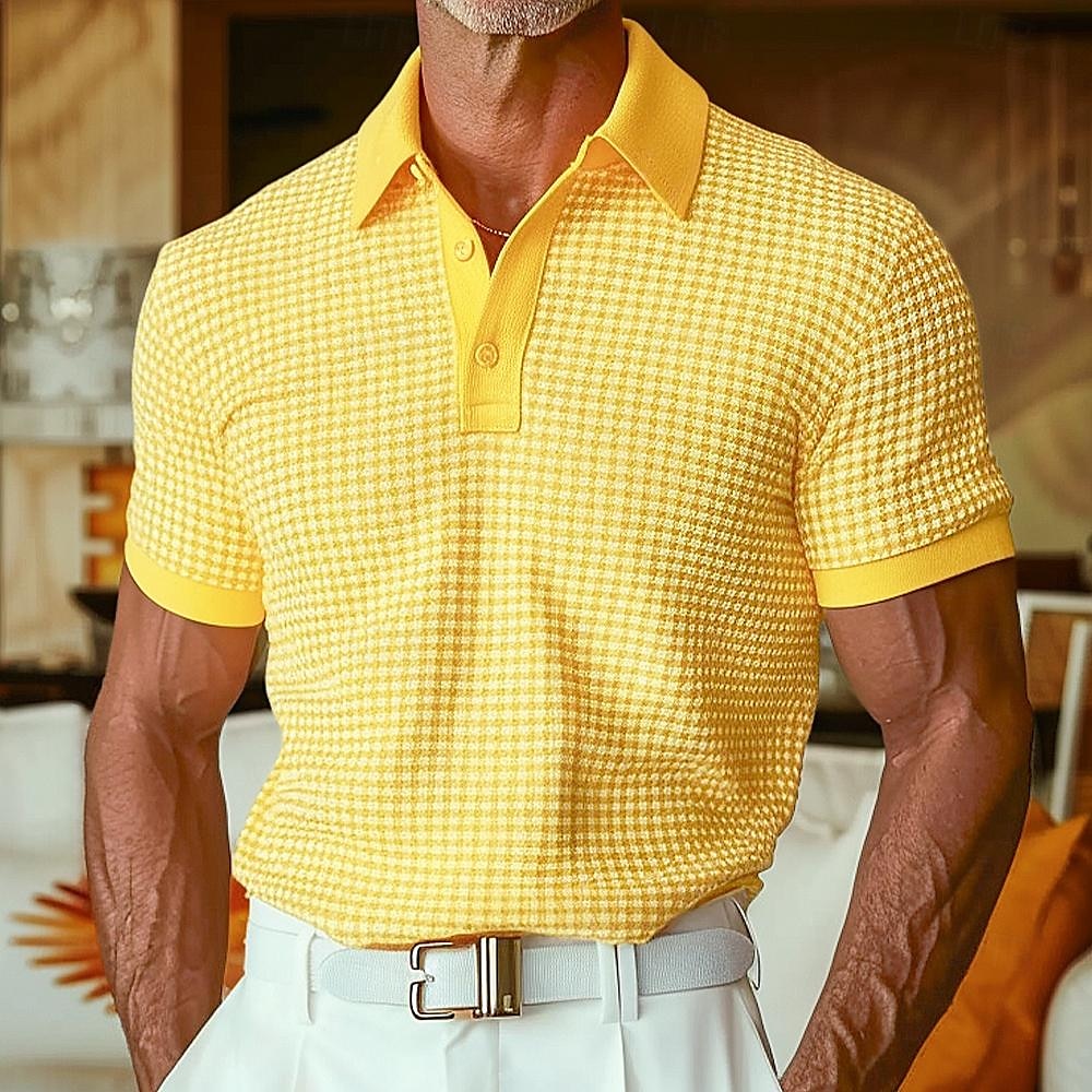 Emil | Vaffelstrikket Polo T-shirt Herrer