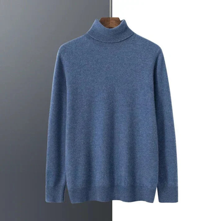 Mikkel | Rullekravesweater i kashmir til mænd