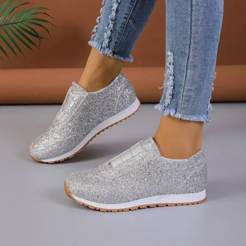 Dame Glitrende Sneakers til Hverdagsbrug