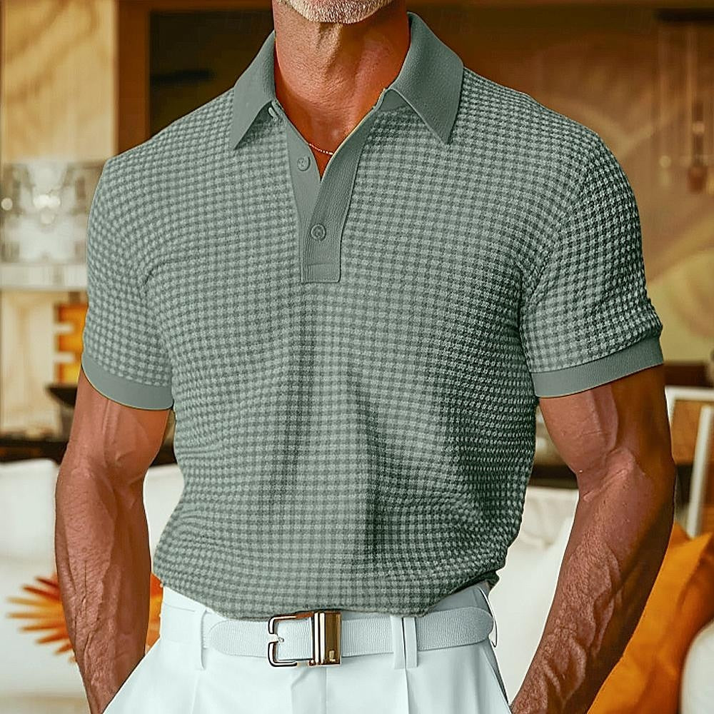 Emil | Vaffelstrikket Polo T-shirt Herrer