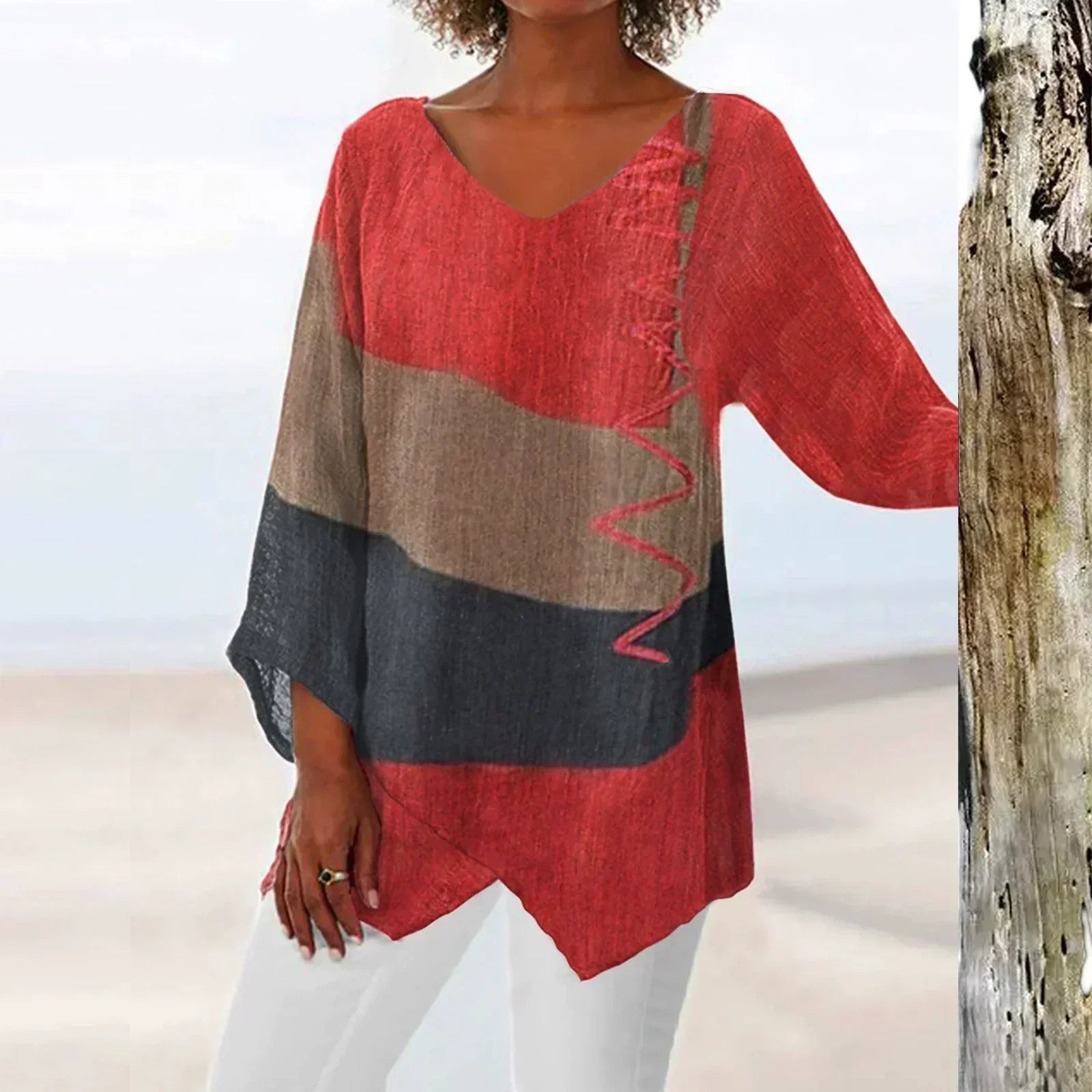 Elegant bluse med leopardmønster iøjnefaldende design