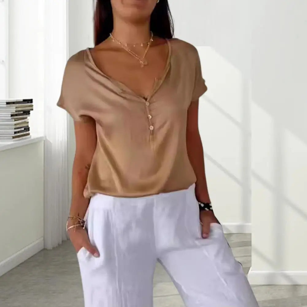 Elegant Damebluse med Lange Ærmer