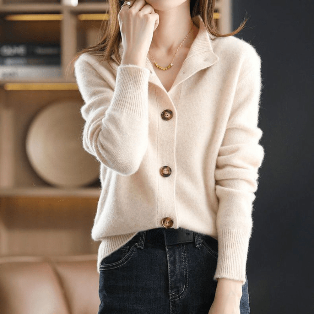 Anne - Luksuriøs Strikket Cardigan