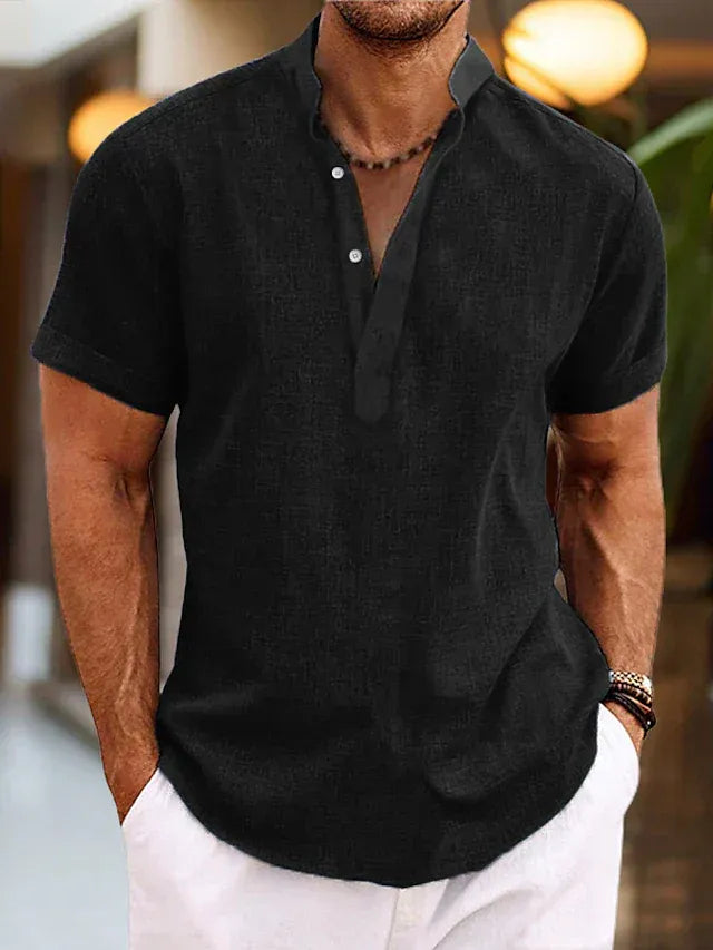 Komfortabel V-Hals Poloshirt