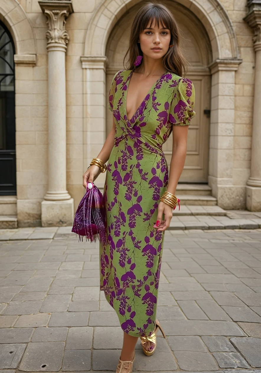 Celia | Elegant Blomstret Kjole